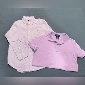 Polo by Ralph Lauren Boys 4/4T Purple Shirt Bundle (2 pieces)